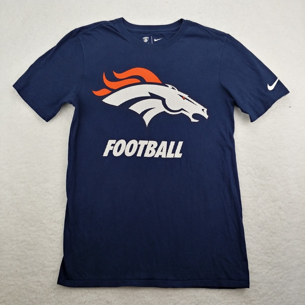 Denver Broncos Shirt Womens Small Blue Nike Short Sleeve T Athletic Cut Football